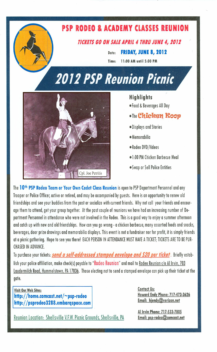 2012 PSP Reunion Informatiion